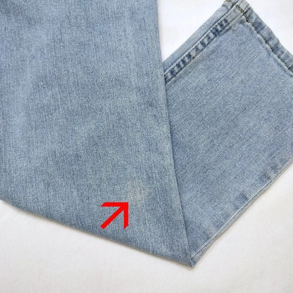 HOLLISTER Distressed Jeans Slim Straight Epic Flex Light Wash Denim Mens 30 x 32